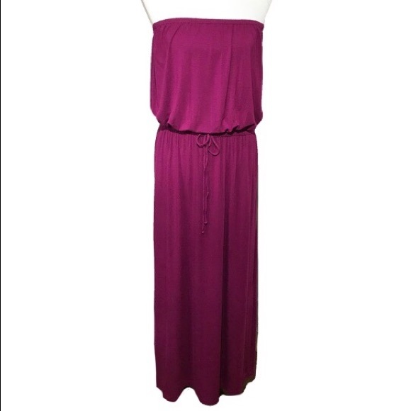 J. Crew Dresses & Skirts - J Crew Long Strapless Dark Fuchsia Maxi Dress